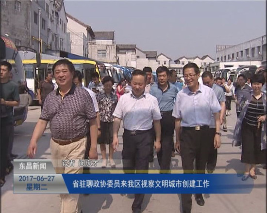 省驻聊政协委员来我区视察文明城市创建工作