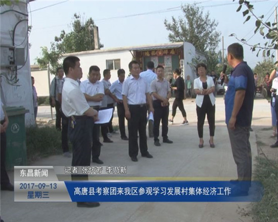 高唐县党政考察团来我区参观学习发展村集体经济工作