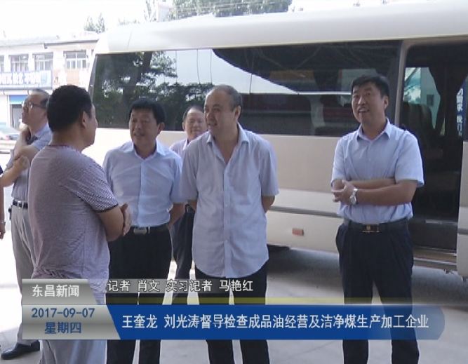 王奎龙刘光涛督导检查成品油经营及洁净煤生产加工企业