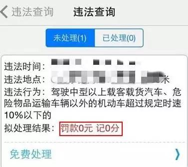 山东车主请注意！罚0元记0分的罚单一定要处理