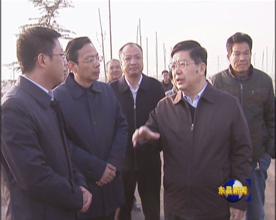市创森指挥部第六次会议暨冬季造林绿化现场会与会人员来我区观摩