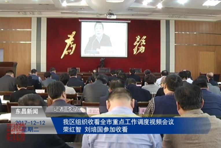我区组织收看全市重点工作调度视频会议  荣红智刘培国参加收看