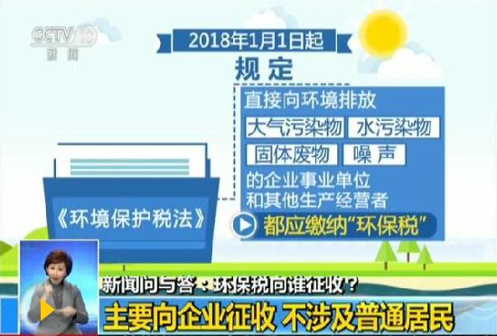 环保税4月1日将迎首个征期 认定纳税人26万多户