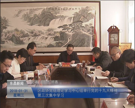 区政协党组理论学习中心组举行党的十九大精神第三次集中学习