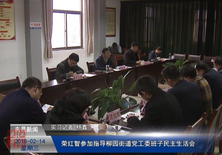 荣红智参加指导柳园街道党工委班子民主生活会