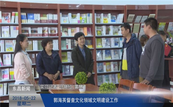 郭海英督查文化领域文明建设工作