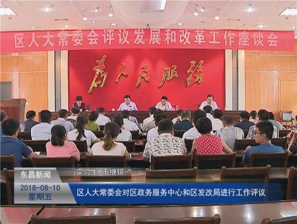 区人大常委会对区政务服务中心和区发改局进行工作评议