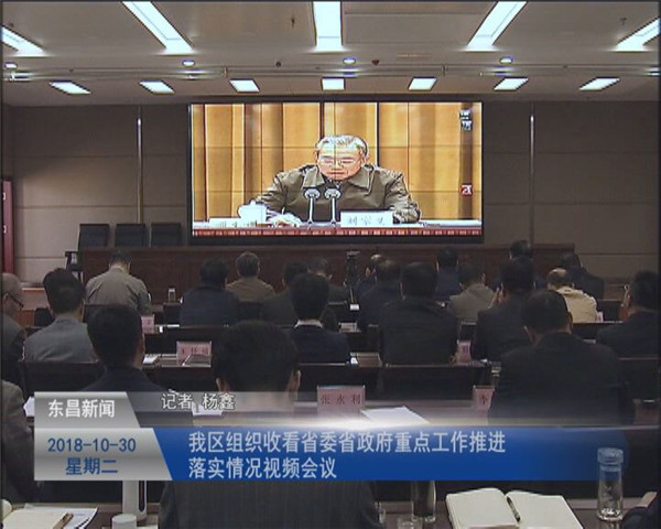 我区组织收看省委省政府重点工作推进落实情况视频会议