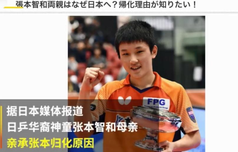 张本智和母亲哭诉：儿子自己提出要入日本籍
