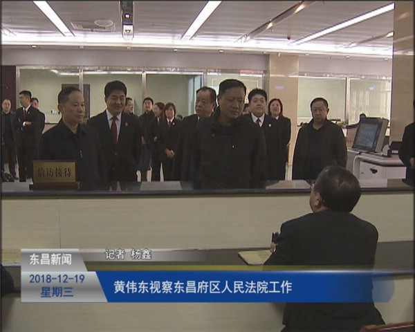 黄伟东视察东昌府区人民法院工作