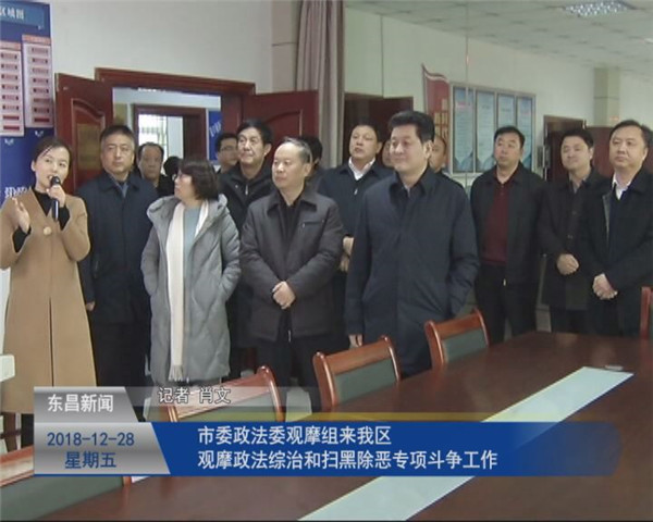 市委政法委观摩组来我区观摩政法综治和扫黑除恶专项斗争工作
