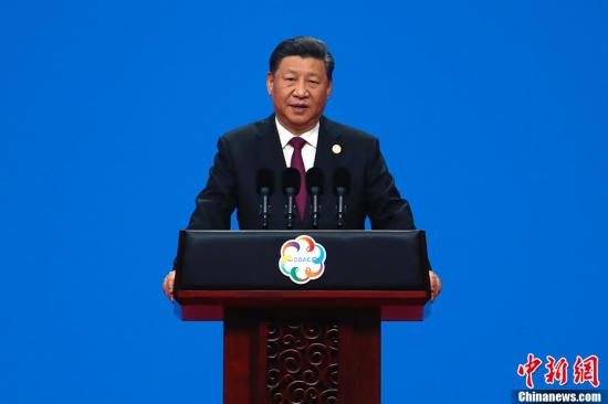5月15日,中国国家主席习近平在北京国家会议中心出席亚洲文明对话大会开幕式,并发表题为《深化文明交流互鉴 共建亚洲命运共同体》的主旨演讲。<a target='_blank' href='http://www.chinanews.com/'>中新社</a>记者 富田 摄 5月15日,中国国家主席习近平在北京国家会议中心出席亚洲文明对话大会开幕式,并发表题为《深化文明交流互鉴 共建亚洲命运共同体》的主旨演讲。<a target='_blank' href='http://www.chinanews.com/'>中新社</a>记者 富田 摄