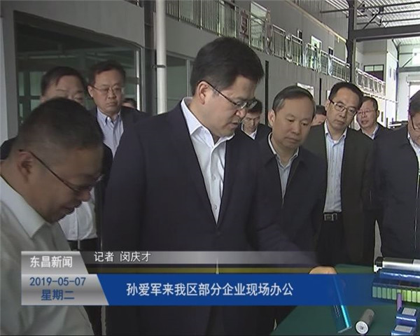 孙爱军来我区部分企业现场办公