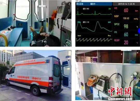 5G版的移动ICU，车内装有360度4K全景镜头，能把现场画面更加清晰地传送给指挥中心；基于5G网络高速度、低延时的传播效率，能实现车内实时救治情况、患者生命体征、病历信息、医疗设备信息等医疗数据以及车辆方位、路况等信息实时同步音视频传输。 朱伟华 摄