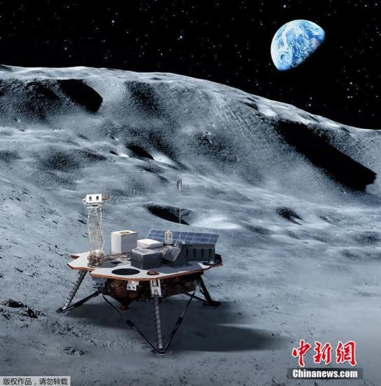 6月1日消息，美国航天局5月31日宣布已挑选出3家商业公司制造的月球着陆器，它们未来3年内将把美航天局的科学和技术载荷运送至月球表面，为2024年美国宇航员再次登月铺路。图为美国航天局提供的商业着陆器在月球上的效果图。文字来源：新华网