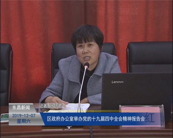 区政府办公室举办党的十九届四中全会精神报告会