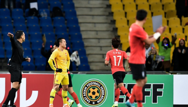 国足0-1韩国遭遇两连败 末轮与中国香港争夺第三名