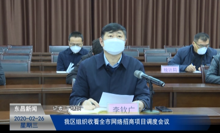 我区组织收看全市网络招商项目调度会议