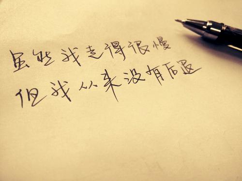 “我走得很慢，但我决不后退”