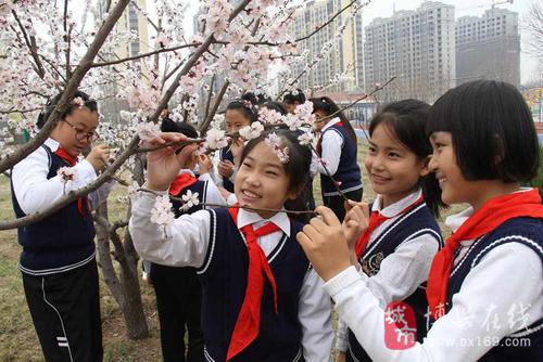 和春天有关的"任性"事:语文课不上了,老师把学生"扔"进校园去感受春天