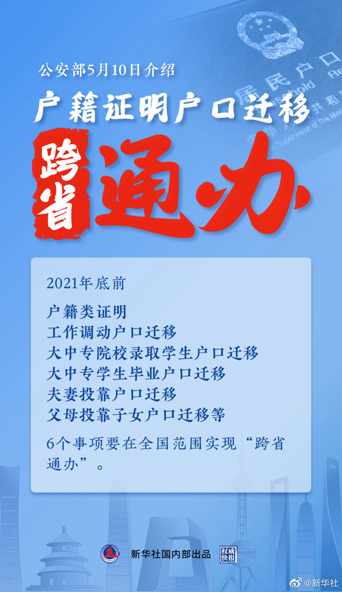 “跨省通办”来了！年底前6项户籍类政务服务家门口能办