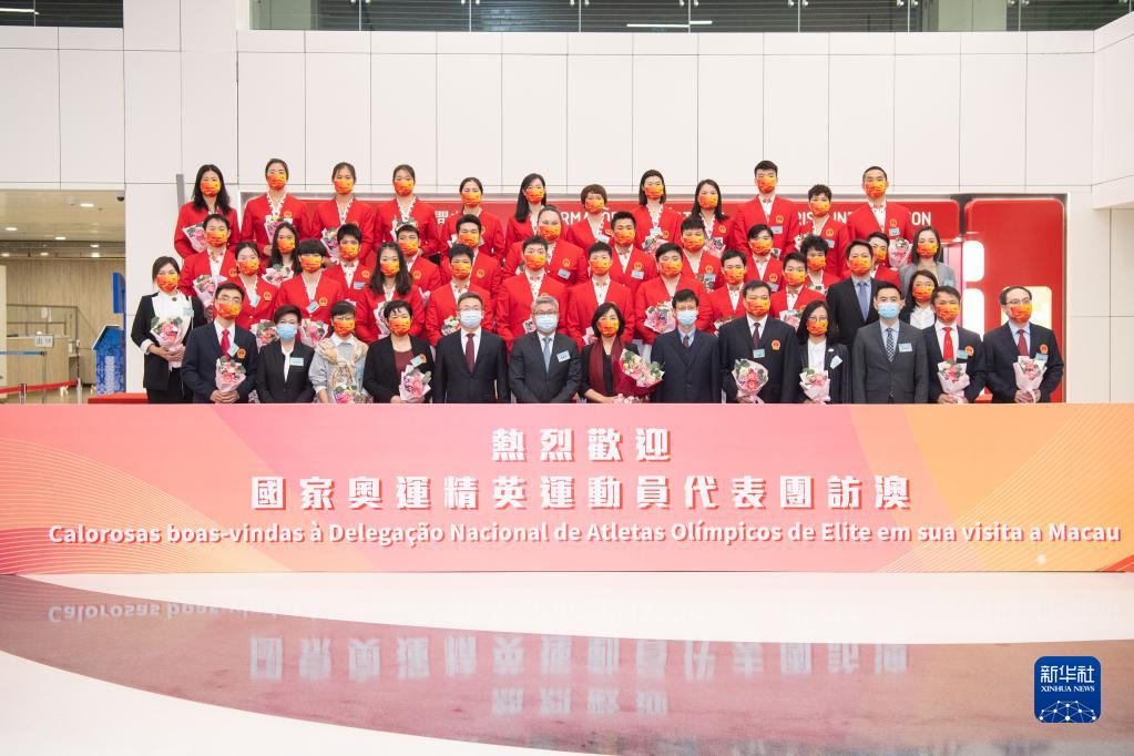 内地奥运健儿代表团抵达澳门