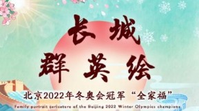 手绘长卷｜长城群英绘--北京2022年冬奥会冠军“全家福”