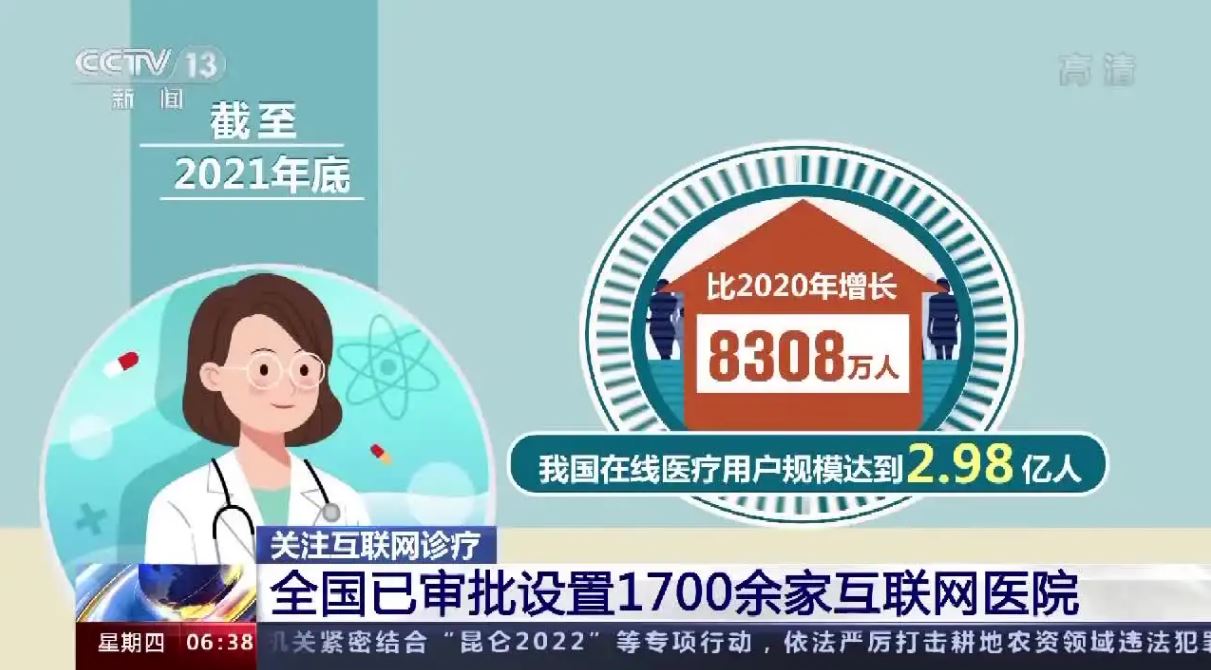 全国已审批设置1700余家互联网医院