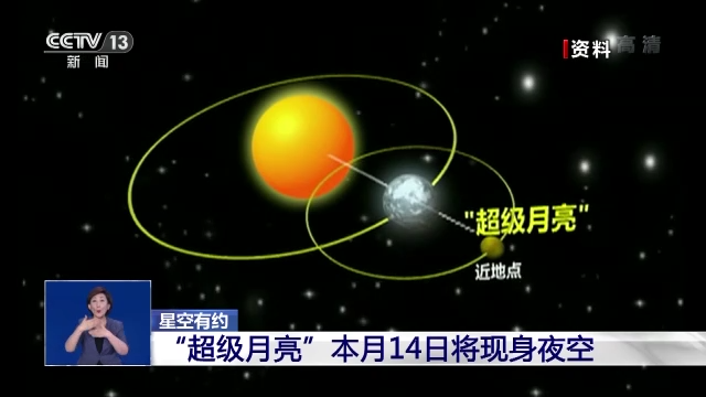 “超级月亮”本月14日将现身夜空