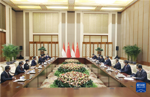 习近平同印度尼西亚总统佐科会谈
