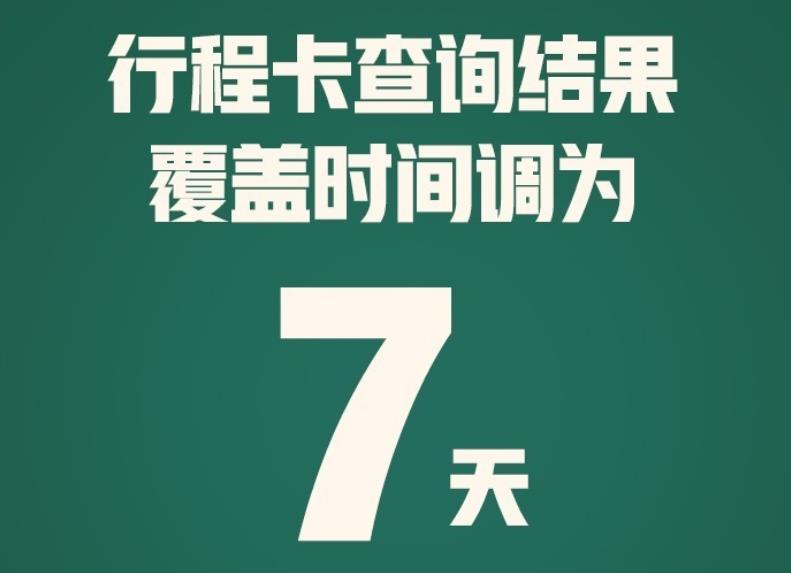 14天→7天！通信行程卡查询天数有重要变化