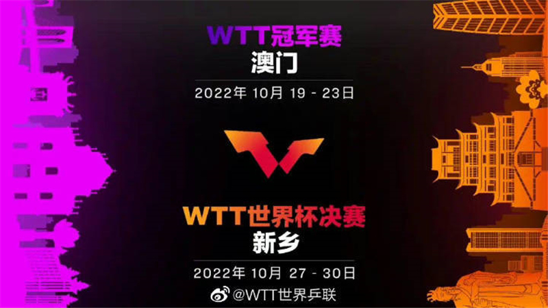WTT世界杯决赛将在中国举行