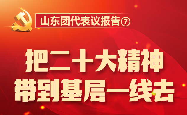 山东团代表议报告⑦丨把二十大精神带到基层一线去
