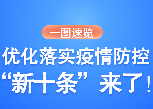 一图速览｜优化落实疫情防控 “新十条”来了！