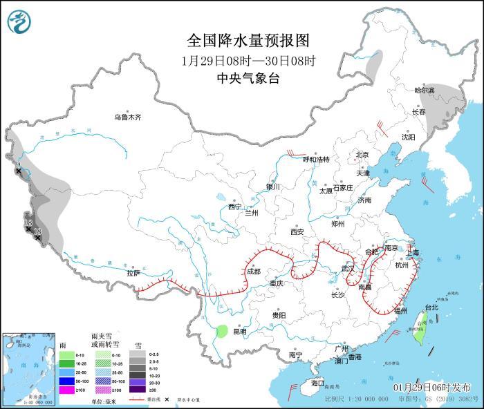 全国大部地区气温将逐步回升 西藏西南部有较强降雪
