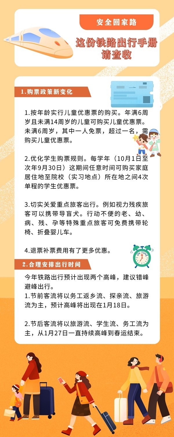 安全回家路丨这份铁路出行手册请查收！