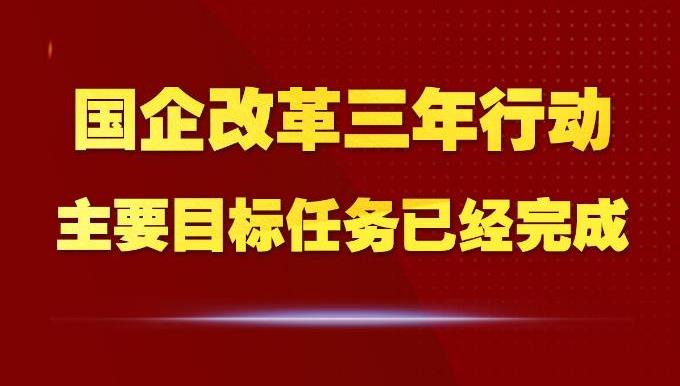 国企改革三年行动主要目标任务已经完成