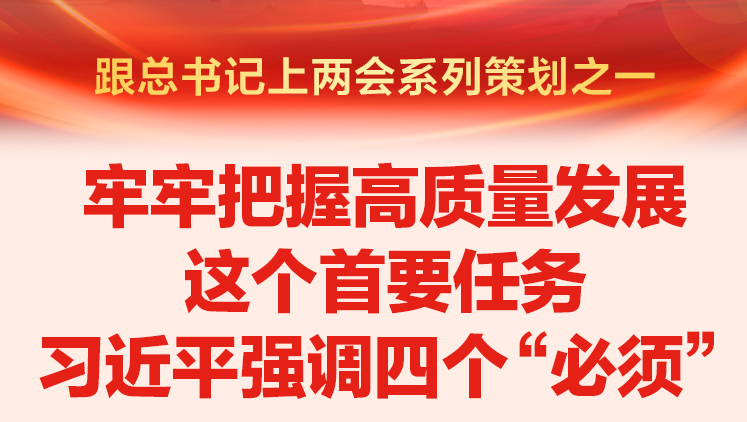 跟总书记上两会系列策划之一 牢牢把握高质量发展这个首要任务 习近平强调四个“必须”
