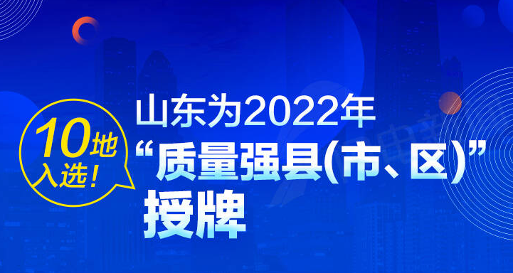 山东发布2022年十大质量强县（市、区），他们缘何获奖？