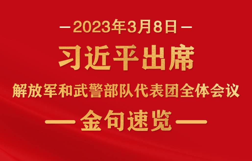 长图丨习近平出席解放军和武警部队代表团全体会议金句速览