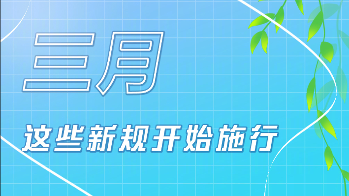 3月新规来了！