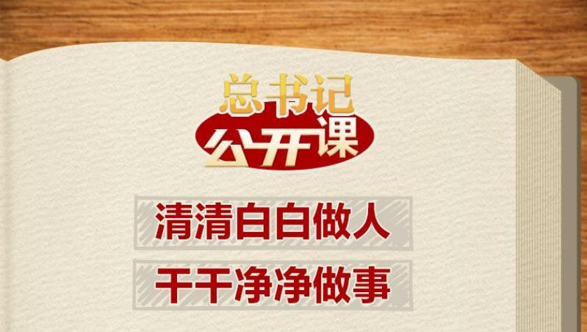 清清白白做人、干干净净做事