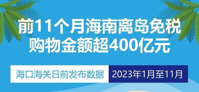 前11个月海南离岛免税购物金额超400亿元