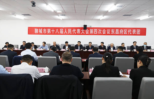 聊城市第十八届人民代表大会第四次会议东昌府区代表团召开全体代表会议 审议市政府工作报告