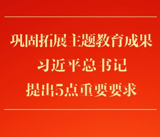 巩固拓展主题教育成果，习近平总书记提出5点重要要求