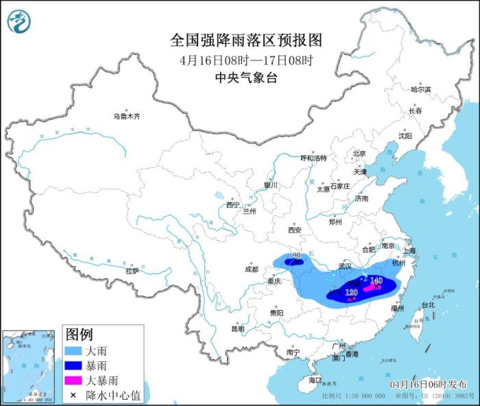 江南等地有较强降水和强对流 黄海等地有大雾天气