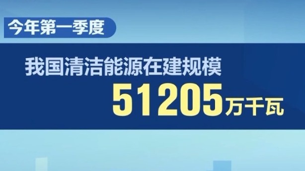 今年一季度我国清洁能源完成投资超千亿元