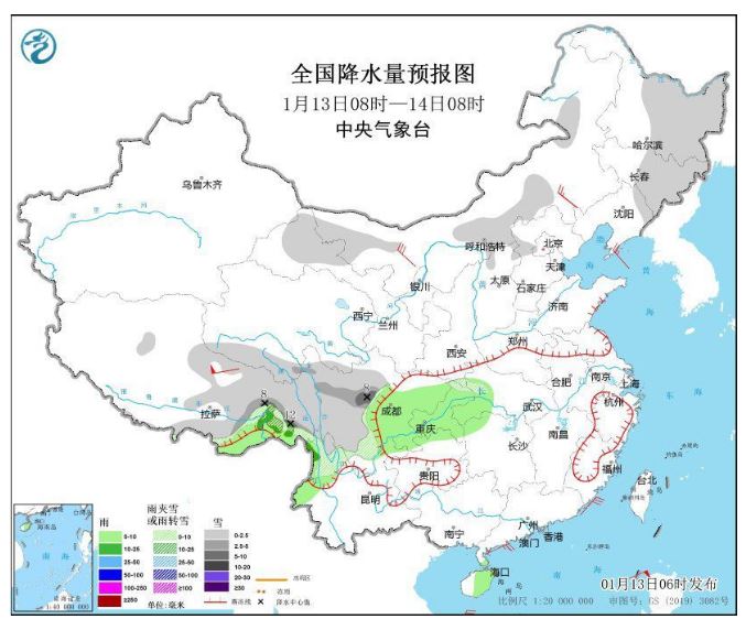 较强冷空气将影响中东部地区 西藏东部等地有降雪